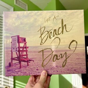Nautical Coastal Lifeguard Post Beach Day Sand Water Wall Hanging Home Decor